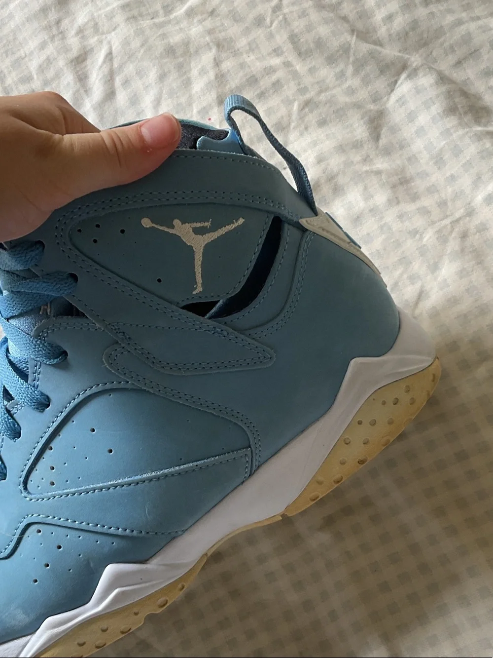RARE Jordan High-Top Sneakers in Light Blue and White